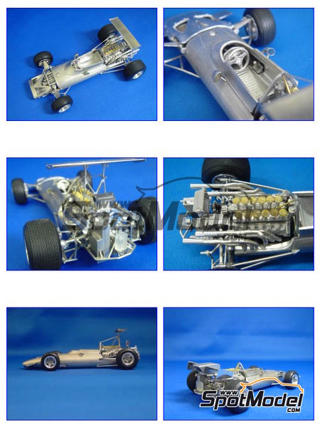 Ferrari 312F1 - British Formula 1 Grand Prix 1969. Car scale model kit in  1/24 scale manufactured by Model Factory Hiro (ref. MFH-K094, also K094 and